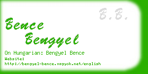 bence bengyel business card